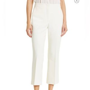 Club Monaco straight leg high waist pant, white, size 6
